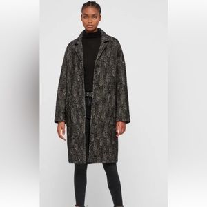AllSaints Teya Herringbone Coat Size S